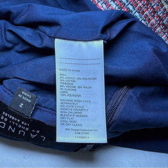 Laundry By Shelli Segal Los Angeles Tweed Fringed Mini Skirt - Picture 6 of 6